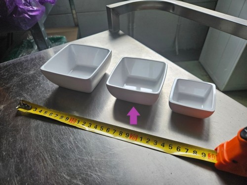 Schaaltje 9x9x4cm - Melanie wit VK